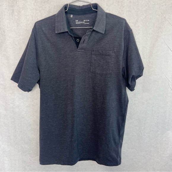 5/$25 Under Armour Dark Gray Polo Shirt small - Picture 1 of 5